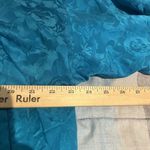 Mureli women's XL blue all over floral 100% silk full zip button windbreaker Photo 4