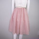 Vintage princess dress organza pink fit and flare with white sequin top Size XXS Photo 7