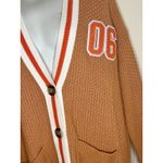 Aerie Oversized Varsity Cardigan in Orange 100% Cotton Size XS EUC!! Photo 2