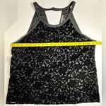 Brixon Ivy Black Velvet Floral Halter Tank Top With Button Neck Closure XL Photo 1