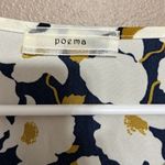 Women’s ModCloth Poema Navy & white floral Short sleeve blouse workwear teacher Blue Size XS Photo 2