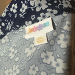 LuLaRoe NWT LLR Navy Button-down Ellie Dress with Blue Floral Pattern Photo 4