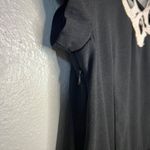 Libertine for Target Black Crepe Mini Dress Size 7 Crochet Collar Belted Photo 9