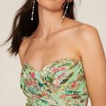 Jay Godfrey  Lydia Strapless Green Floral Romper Size 4 Photo 7