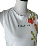 Fabletics White Floral Logo Muscle Tank Top Size XS Athletic Tee Sleeveless NEW Photo 5