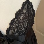 Victoria's Secret Victoria’s Secret black lace chiffon double strap slip camisole babydoll top. M. Photo 1