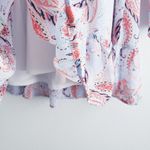 Anthropologie Jun & Ivy Paisley Ruffle Long Sleeve Mini Dress Photo 5