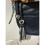 Brighton  BABY BARBADOS BLUE PEBBLED LEATHER ZIPTOP CROSSBODY‎ SHOULDERBAG W Photo 3