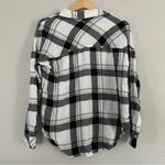 Cloth & Stone  Anthropologie Soft Flannel Plaid White Black Yellow Casual Comfy Photo 4