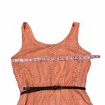 AUW  Lace Hi-Low Sleeveless Belt Flowy Tunic Dress‎ Peach Medium Photo 2
