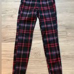SO  Red and Black Plaid High Rise Leggings with Elastic Waistband Size XS Photo 0