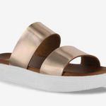 MIA Rose Gold Metallic Platform Sandals Photo 0