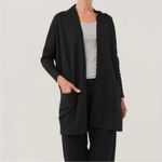 Pact  Airplane Cardigan Black Organic Cotton Relaxed Fit  S / M Photo 2