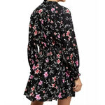 Free People Lighten Up Floral Long Sleeve Mini Ruffle Shirt Dress, Size Medium Photo 4