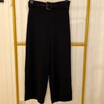 ZARA High Waisted Belted Black Wide Leg Pants Photo 1