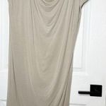 Fabiana Filippi IT44/US M Taupe Modal‎ Draped Midi Dress Brown Size undefined Photo 0