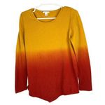 Westbound Gold to red ombré sweater orange asymmetrical soft dip dye sunset Photo 0