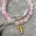 3pack Bff‎ Beaded Bracelets Pink Blue Purple Glass Stretchy Gift Handmade Photo 7