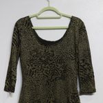 Cecico  Gold Cheetah Print Bodycon Dress Sz L Photo 5