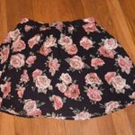 Forever 21 Forever 21Black Floral Black Button Down Skirt Size Small Photo 0