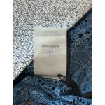 Chelsea And Walker Jacket Women 4 Blue Crochet Lace Mario Denim Jacket Preppy Photo 11