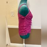 Anne Carson Anne Carson 100% Silk Ruffle Camisole Top - Size Small Y2K Vintage Fuschia Photo 6