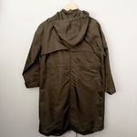 ZARA | Brown Hood Hooded Jacket Coat Oversized Overcoat Rain Trench | Size Small Photo 6