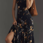 Reformation Lilibet Navy Dress Size 0 Photo 0