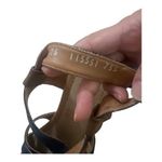 Levi's Levi’s Heels Women Size 8 Slingback Platform Blue Canvas Wedge Bohemian Open Toe Photo 9