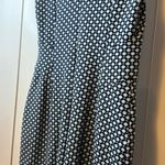 Land's End Chic Blue Geometric Pattern Sleeveless Sheath Dress Business Casual # Size 6 Photo 6