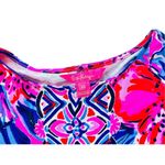 Lilly Pulitzer  Ophelia‎ Plumeria Pink in Hollidaze Knit Swing Dress XS Colorful Photo 3