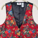 Nutcracker Red Festive Vest Christmas Tree Holiday Bells Candy Canes Women Large Photo 2