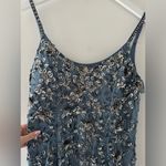 Mac Duggal  Blue Floral Embellished Scoop Neck Evening Gown 10 Photo 7