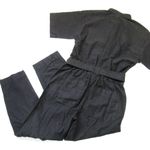 Everlane NWT The Fatigue Short-Sleeve Jumpsuit in Black Belted Cotton Utility 00 Photo 7