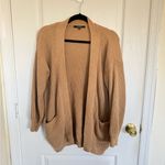 Quince  100% Organic Cotton Oversized Cardigan in Camel Photo 2