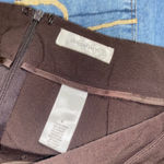 Dress Barn  Brown Textured Stripe Belted Pencil Skirt Women's Size 4 Photo 3