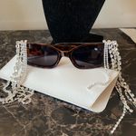 Tortoise Shell Rhinestone Tassel Sunglasses Brown Photo 6