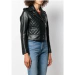Sandro Ewan Leather Quilted Biker Jacket Size Medium Photo 1