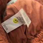 Aerie Weekend Ruffle Tiered Mini Skirt Orange French Terry 100% Cotton Pull On S Photo 3