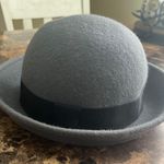 Vintage Casual British Style Round Top Curled Wool Hat Gray Photo 1