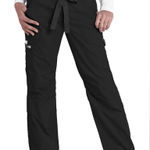 KOI LINDSEY TWILL CARGO SCRUB PANT 7 POCKETS ELASTIC WAIST WOMEN 2XL BLACK Size 2X Photo 0