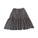 Hayden Los Angeles Woman’s XL Tiered Maxi Skirt Elastic Waist Black White Photo 1