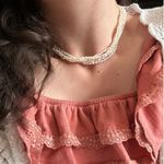 Handmade Vintage 6 Strand Freshwater Rice Irregular Pearl Necklace Cloisonne Closure Photo 1