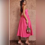 Pretty Little Thing Pretty little thingsHot Pink Ruched Bust Corset Strappy Midaxi Dress size 2 Photo 1