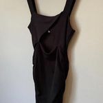 Mable Womens Medium Bodycon Cut Out Front Twist Mini Party Going Out Black Dress Photo 7