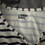 Lands' End , womens rash guard swim tee blue and white small NEW Photo 1