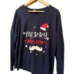 Merry Christmas XL Long Sleeve‎ T Shirt Blue Photo 0