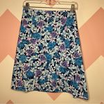 J.Jill Blue Purple Floral Spring Summer Romantic Coquette Skirt Size Medium Photo 1