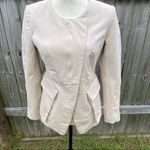 Donna Karan 💜  Women Collarless Split-front Patch Flap Pocket Jacket Photo 6