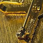 Sarah Coventry Coraline Brooch Pendant Pink Orange Gold Tone Glitter Lucite Oval Photo 7